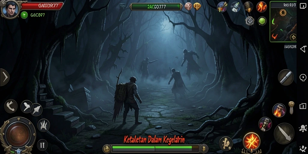 Tampilan utama GACOR77 menampilkan suasana mencekam dan gameplay yang menegangkan.