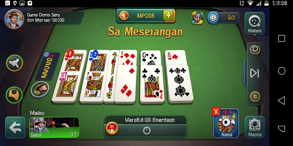 Screenshot gameplay MPO08 menampilkan aksi seru permainan Domino.
