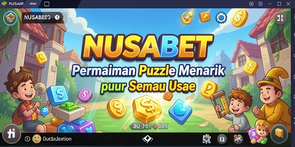 Tampilan gameplay Puzzle NUSABET yang menarik dan menantang.