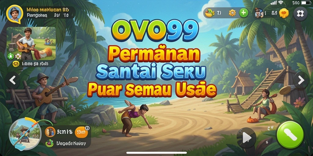 Tampilan gameplay OVO99 yang seru dan penuh warna.
